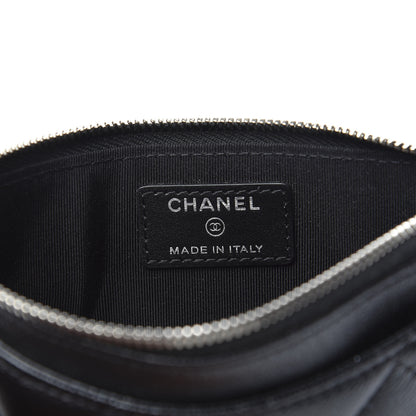 Chanel Iridescent Caviar Quilted Classic Zip Pouch Black 7 of 10