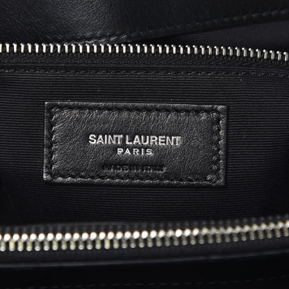 Saint Laurent Calfskin Y Quilted Monogram Large Loulou Shopper Black 6 of 11