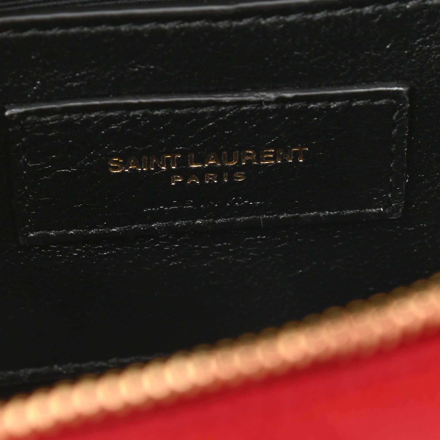 Saint Laurent Grain de Poudre Quilted 80's Vanity Bag Red 6 of 8