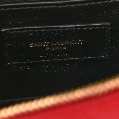 Saint Laurent Grain de Poudre Quilted 80's Vanity Bag Red 6 of 8