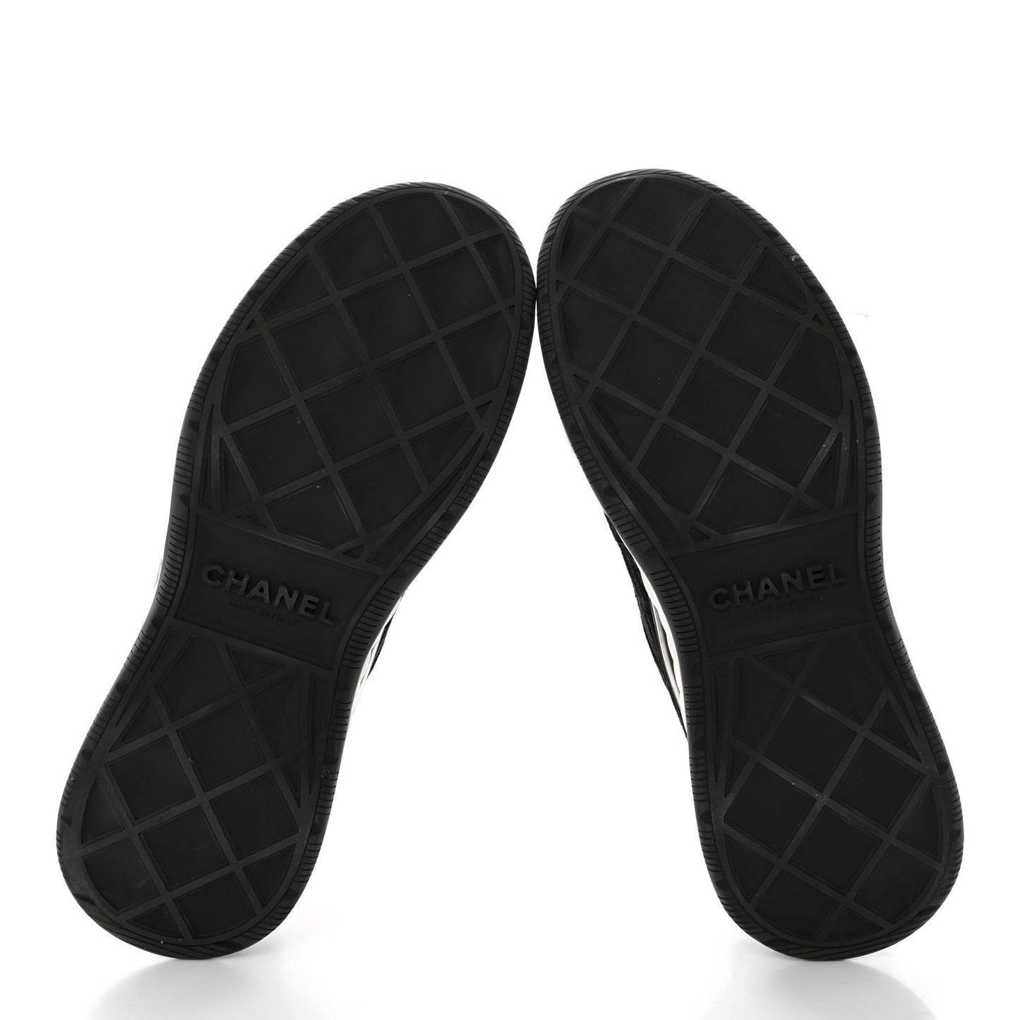 Suede Calfskin Nylon Grosgrain CC Sneakers 37.5 Black