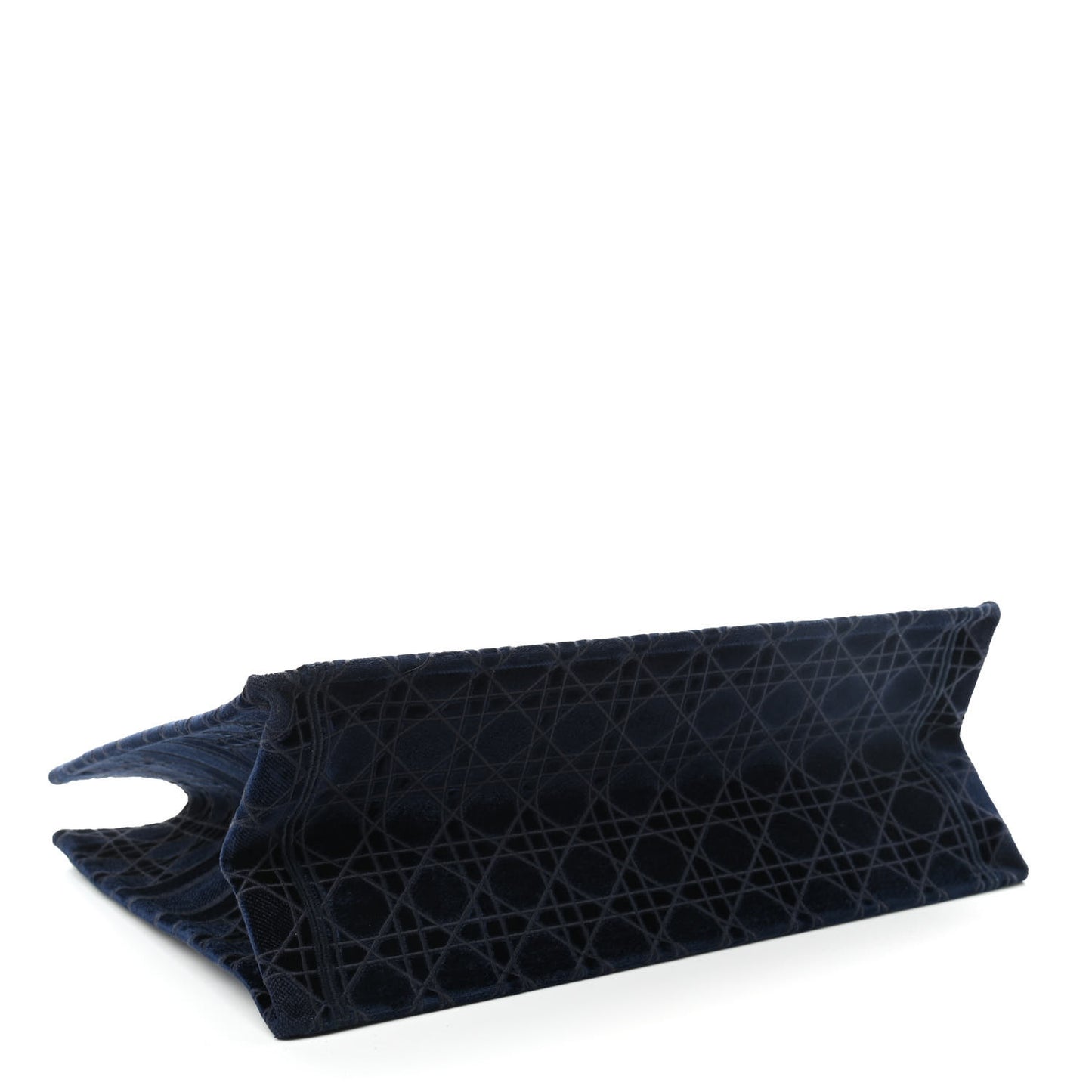 Velvet Cannage Large Book Tote Navy Blue