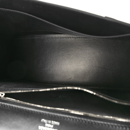 Balenciaga Shiny Box Calfskin Medium Hourglass Hinge Top Handle Bag Black 5 of 9