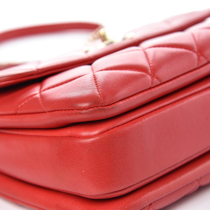 Chanel Lambskin Quilted Small Trendy CC Dual Handle Bag Red 13 of 18