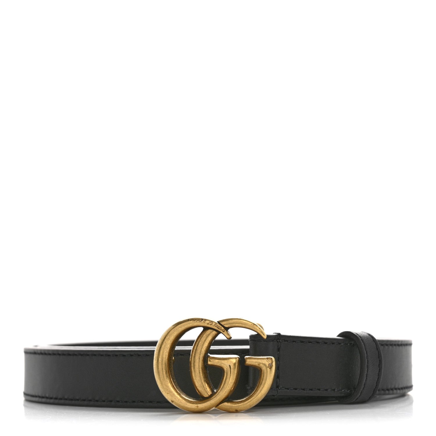 Gucci Calfskin Double G 20mm Belt 75 30 Black 1 of 8