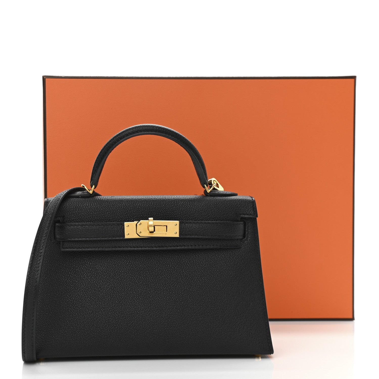 Hermes Chevre Chandra Mini Kelly Sellier 20 Black 11 of 11