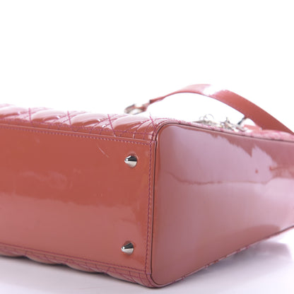 Christian Dior Patent Cannage Medium Lady Dior Pink 7 of 15
