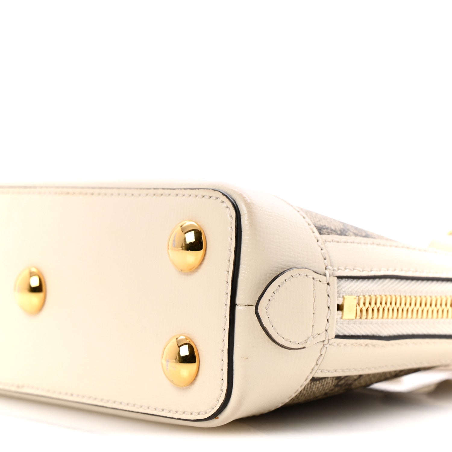 Gucci GG Supreme Monogram Azalea Calfskin Mini Horsebit 1955 Top Handle Bag Beige Ebony Mystic White 18 of 31