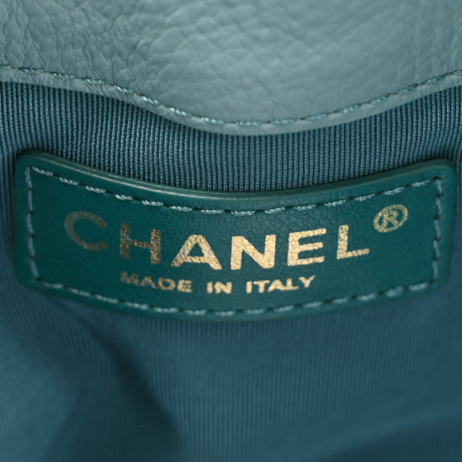 Chanel Calfskin Mini Drawstring CC Bag Blue 6 of 10