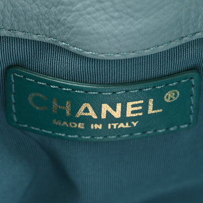 Chanel Calfskin Mini Drawstring CC Bag Blue 6 of 10
