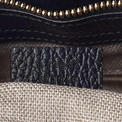 Gucci Pebbled Calfskin Convertible Bamboo Tassel Tote Black 10 of 10