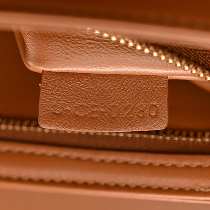Celine Textile Calfskin Classique Triomphe Bag Natural Tan 8 of 14