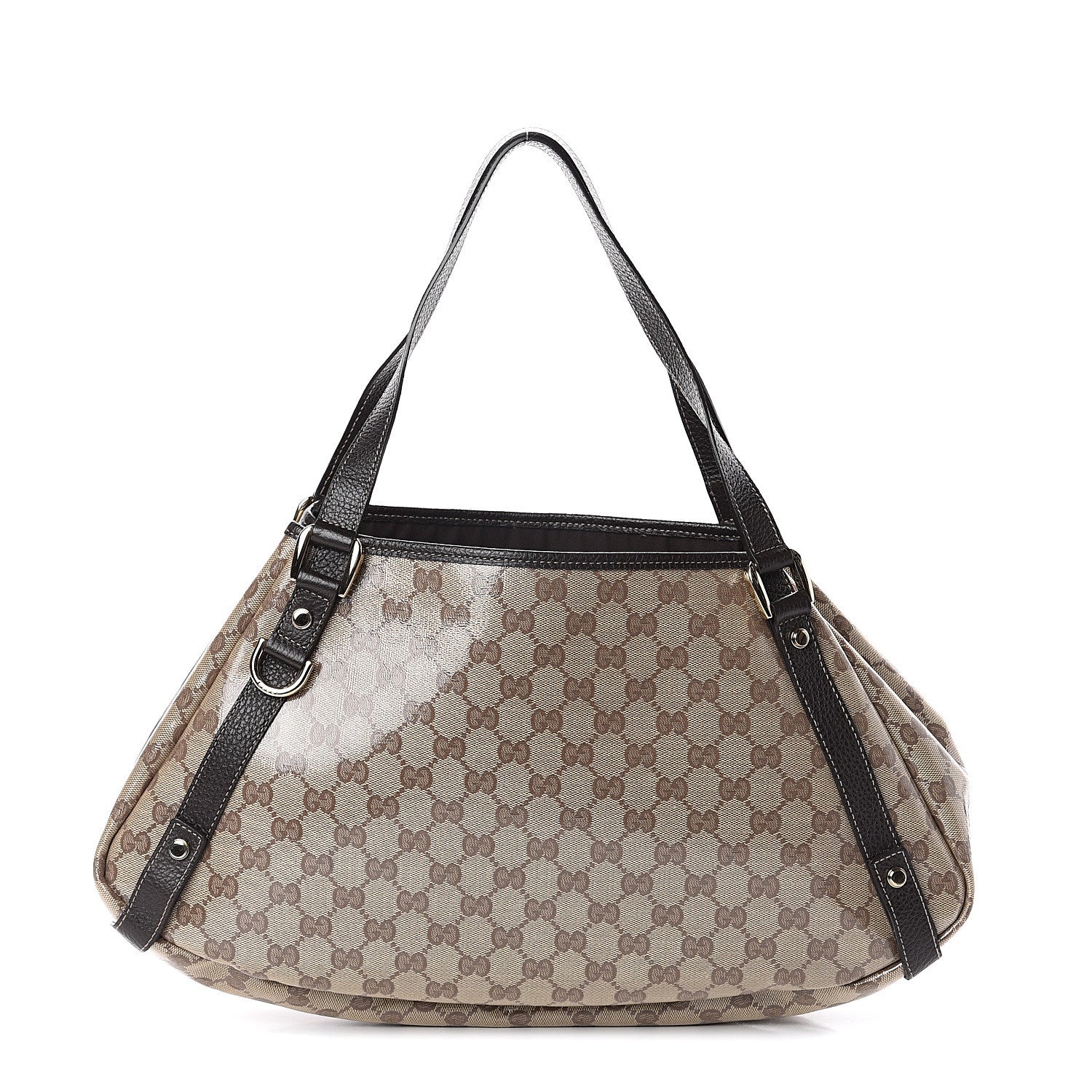 Gucci Crystal Monogram Medium Abbey Shoulder Bag Dark Brown 1 of 8