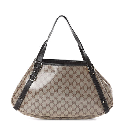 Gucci Crystal Monogram Medium Abbey Shoulder Bag Dark Brown 1 of 8