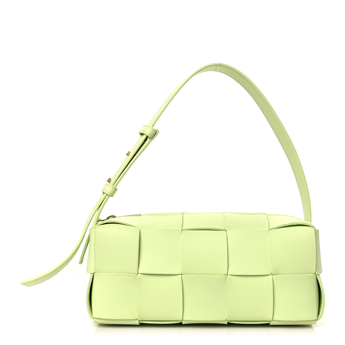 Lambskin Maxi Intrecciato Small Brick Cassette Bag Fennel