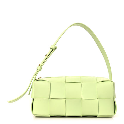 Bottega Veneta Lambskin Maxi Intrecciato Small Brick Cassette Bag Fennel 1 of 8