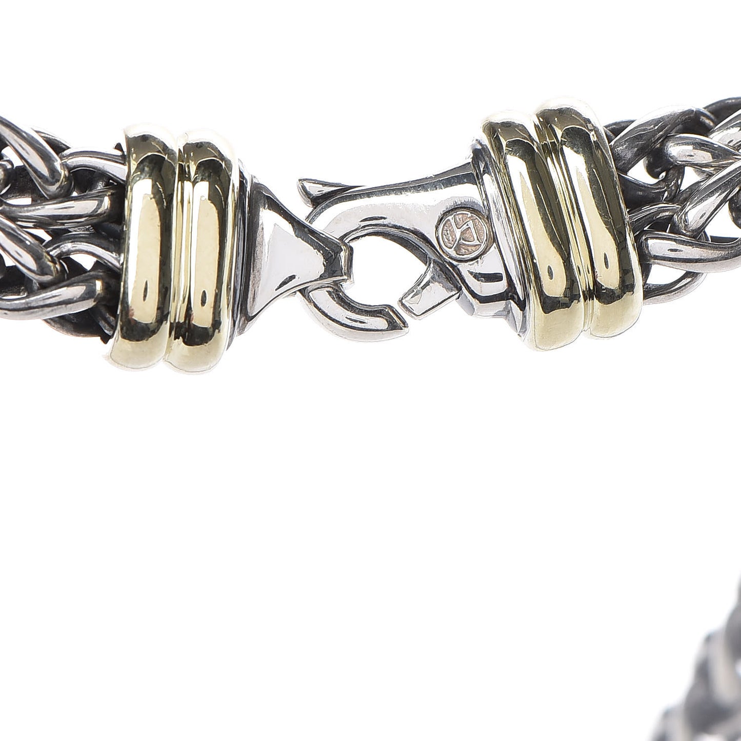 Sterling Silver 14K Yellow Gold Chalcedony Double Wheat Chain Necklace