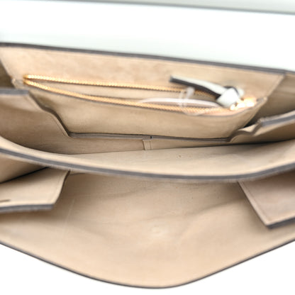 Chloe Calfskin Suede Medium Faye Shoulder Bag Airy Grey 5 of 9