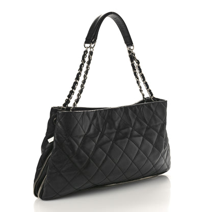 Chanel Caviar Quilted Expandable Zip Shoulder Bag Black 3 of 12