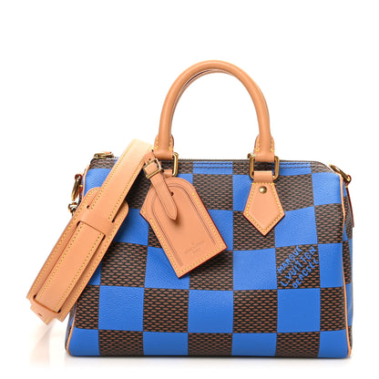 Louis Vuitton Damier Pop Speedy Bandouliere 25 Blue 1 of 9