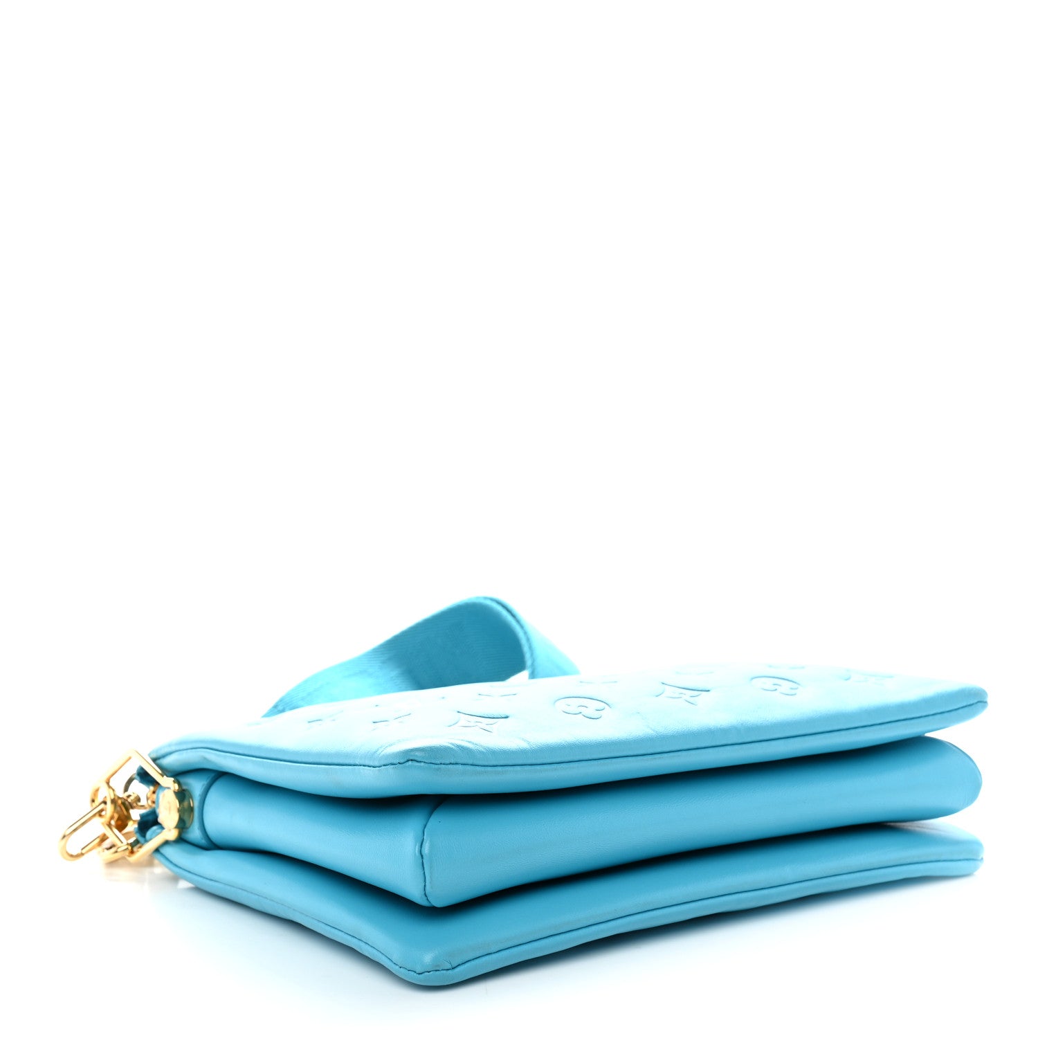 Louis Vuitton Lambskin Embossed Monogram Coussin PM Turquoise 4 of 10