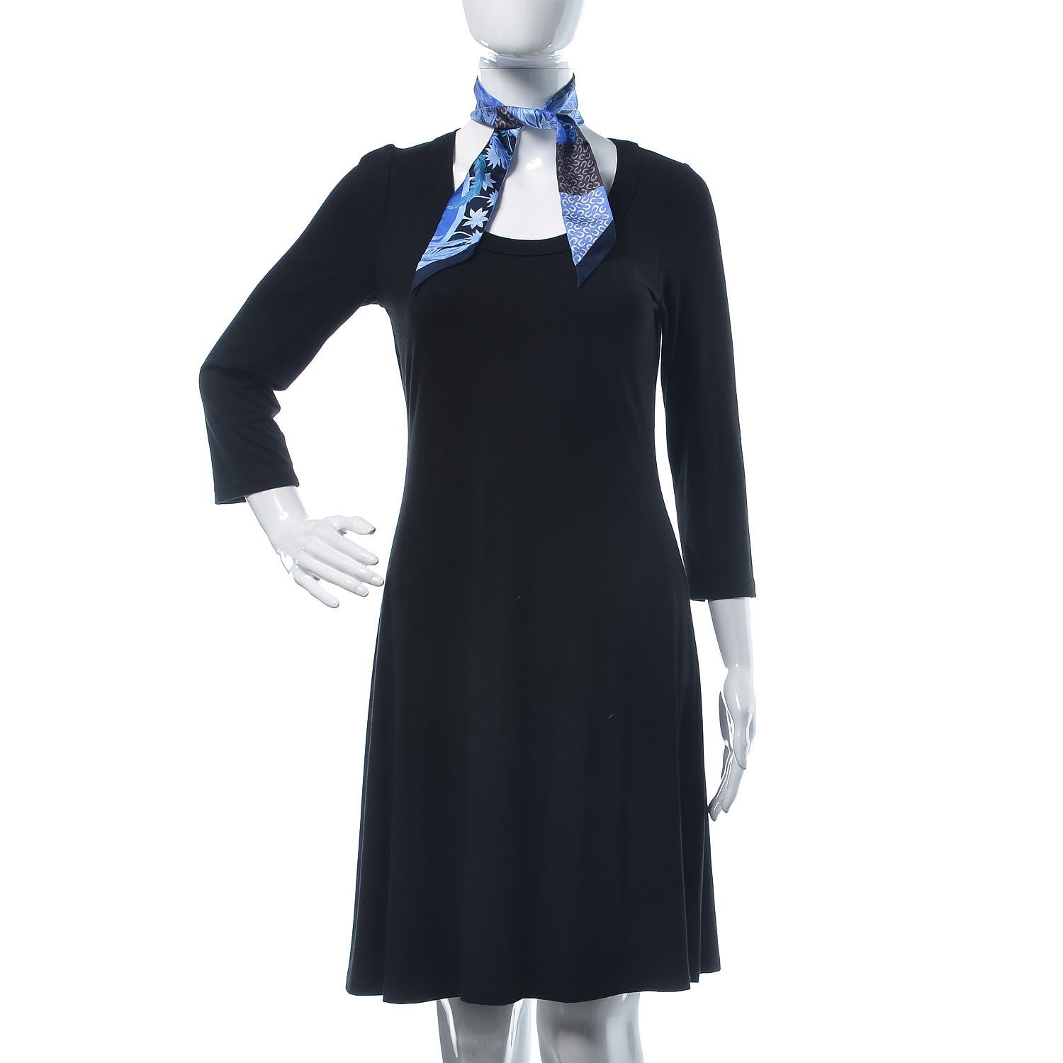 Hermes Silk Cheval Phoenix Twilly Marine Ciel Cobalt 2 of 2