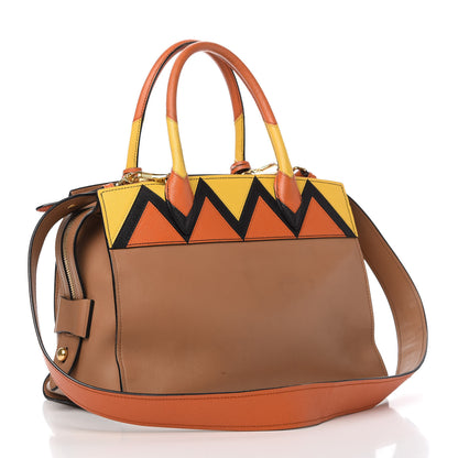 Prada City Calf Saffiano Medium Esplanade Tote Caramel Papaya 3 of 15
