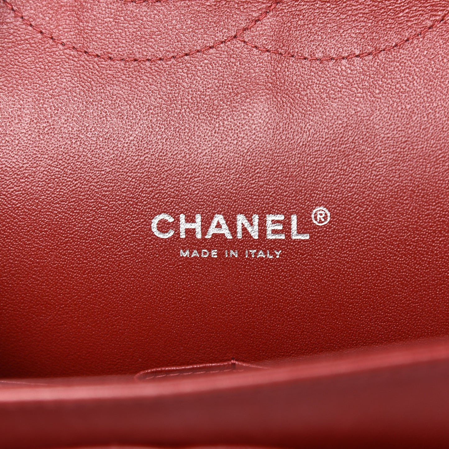 Lambskin Quilted Maxi Double Flap Dark Red