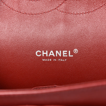 Chanel Lambskin Quilted Maxi Double Flap Dark Red 6 of 14