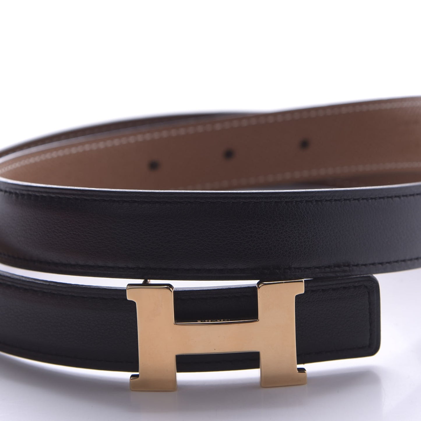 Swift Epsom 24mm Mini Constance Belt 70 Black Gold