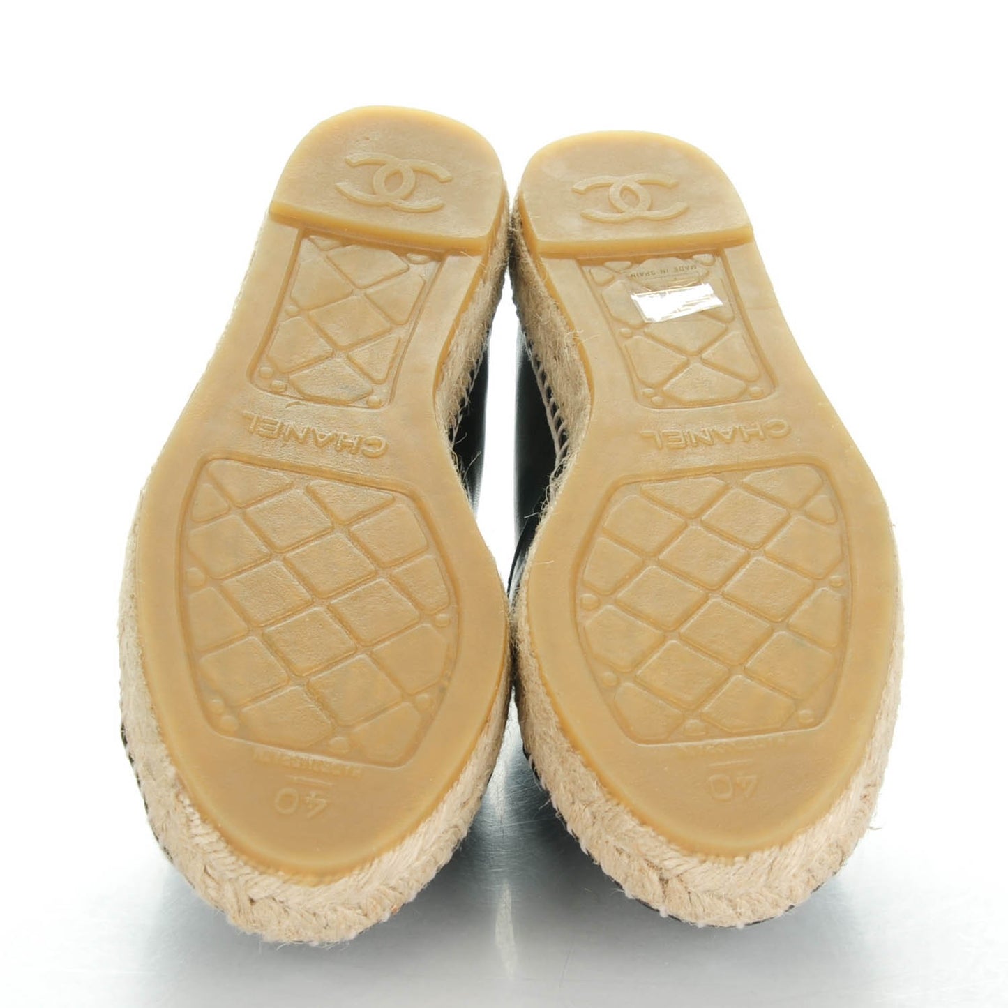 Lambskin CC Espadrilles 40 Black