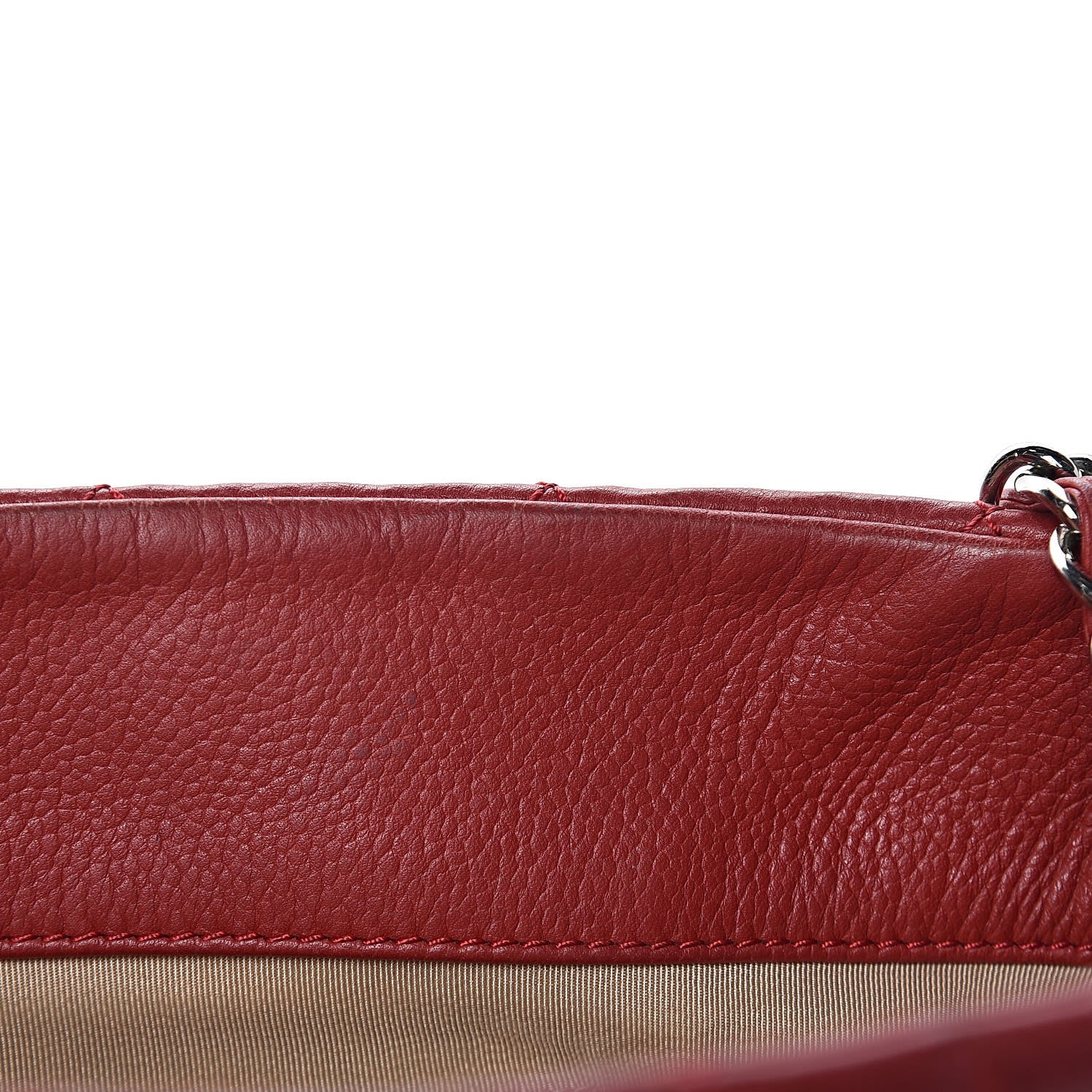 Chanel Caviar Quilted Expandable Zip Shoulder Bag Red 20 of 22