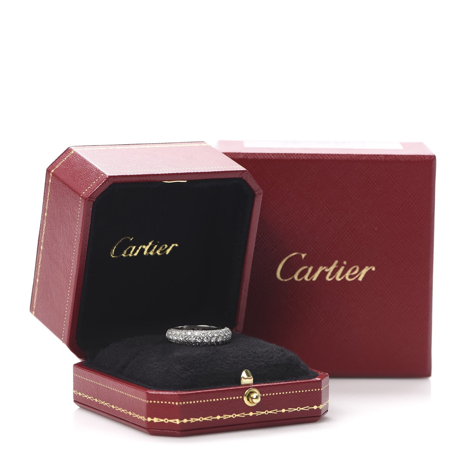 Cartier 18K White Gold Diamond Mimi Ring 57 8 5 of 5