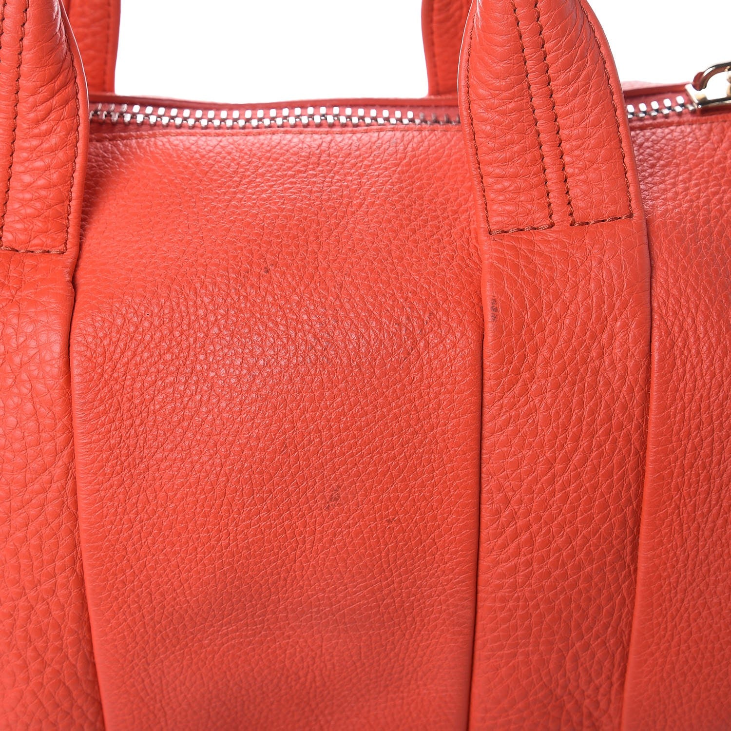 Alexander Wang Pebbled Lambskin Rocco Tangerine Pale Gold Hardware 13 of 13