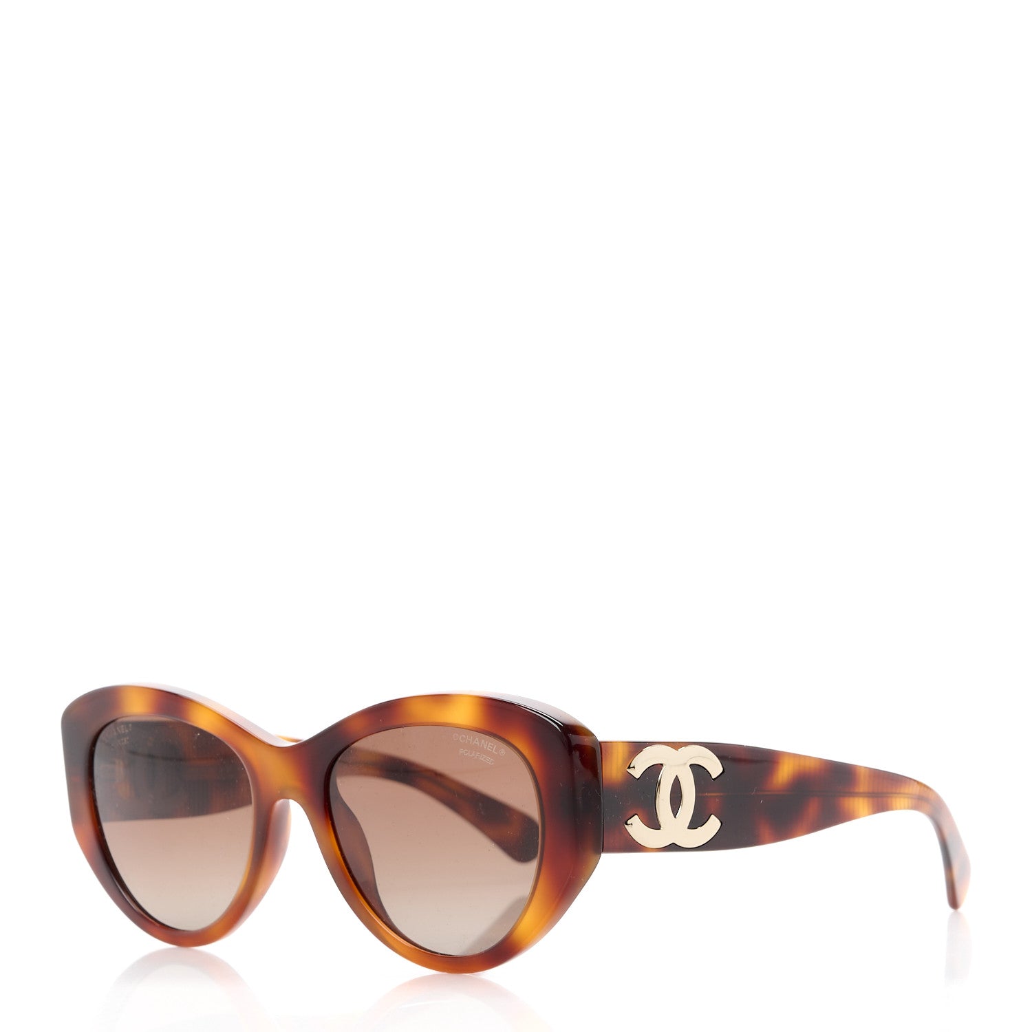 Chanel Acetate Polarized Butterfly Large CC Sunglasses 5492-A Tortoise 1 of 8