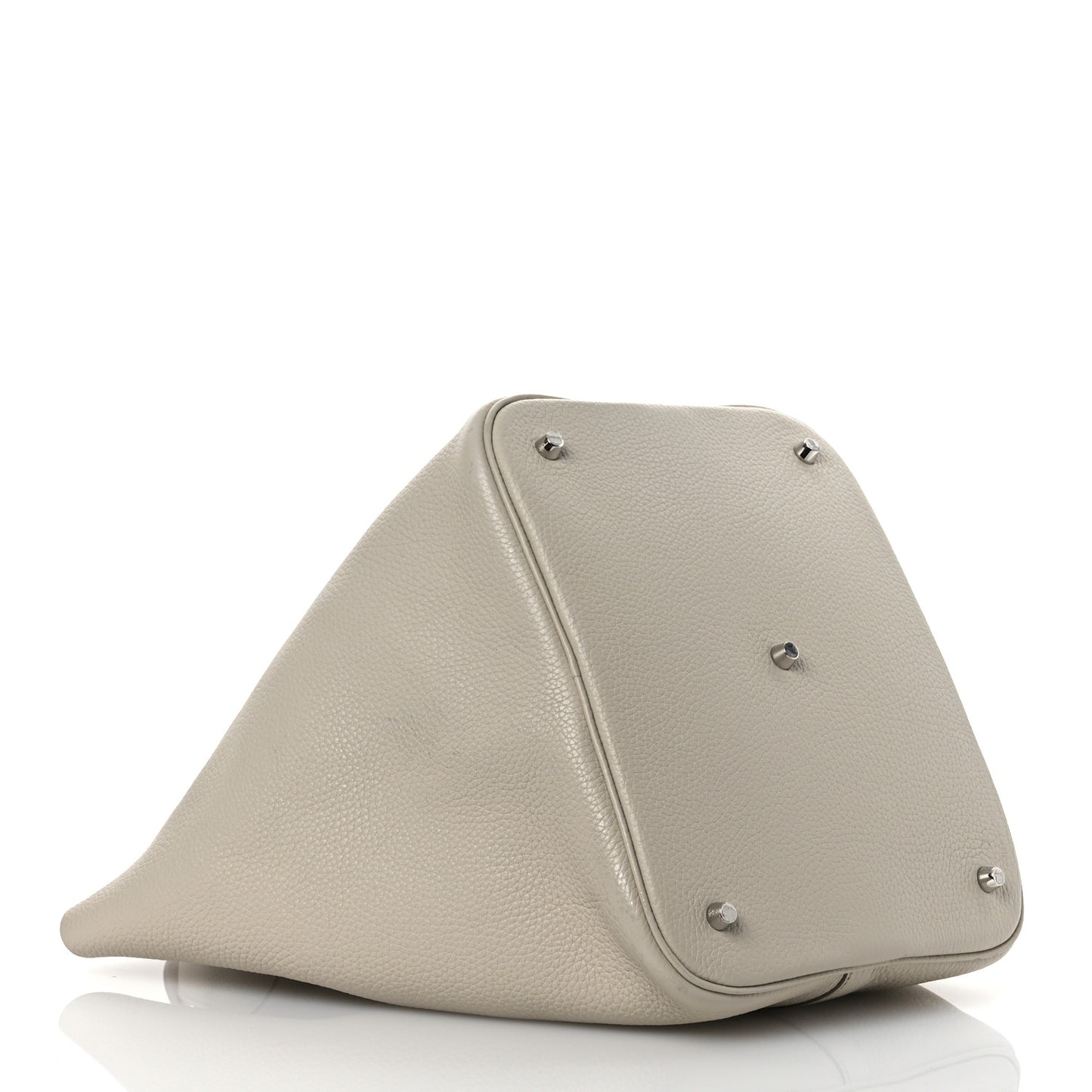 Taurillon Clemence Picotin Lock 26 GM Gris Perle