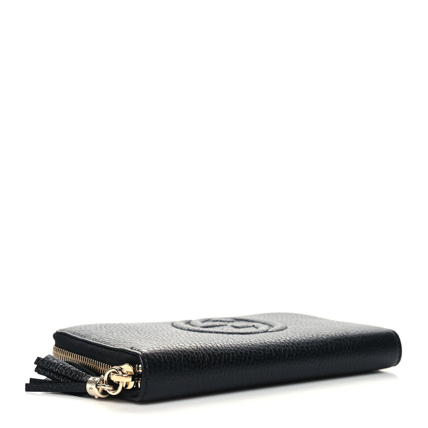 Gucci Pebbled Calfskin Soho Zip Around Wallet Black 4 of 8