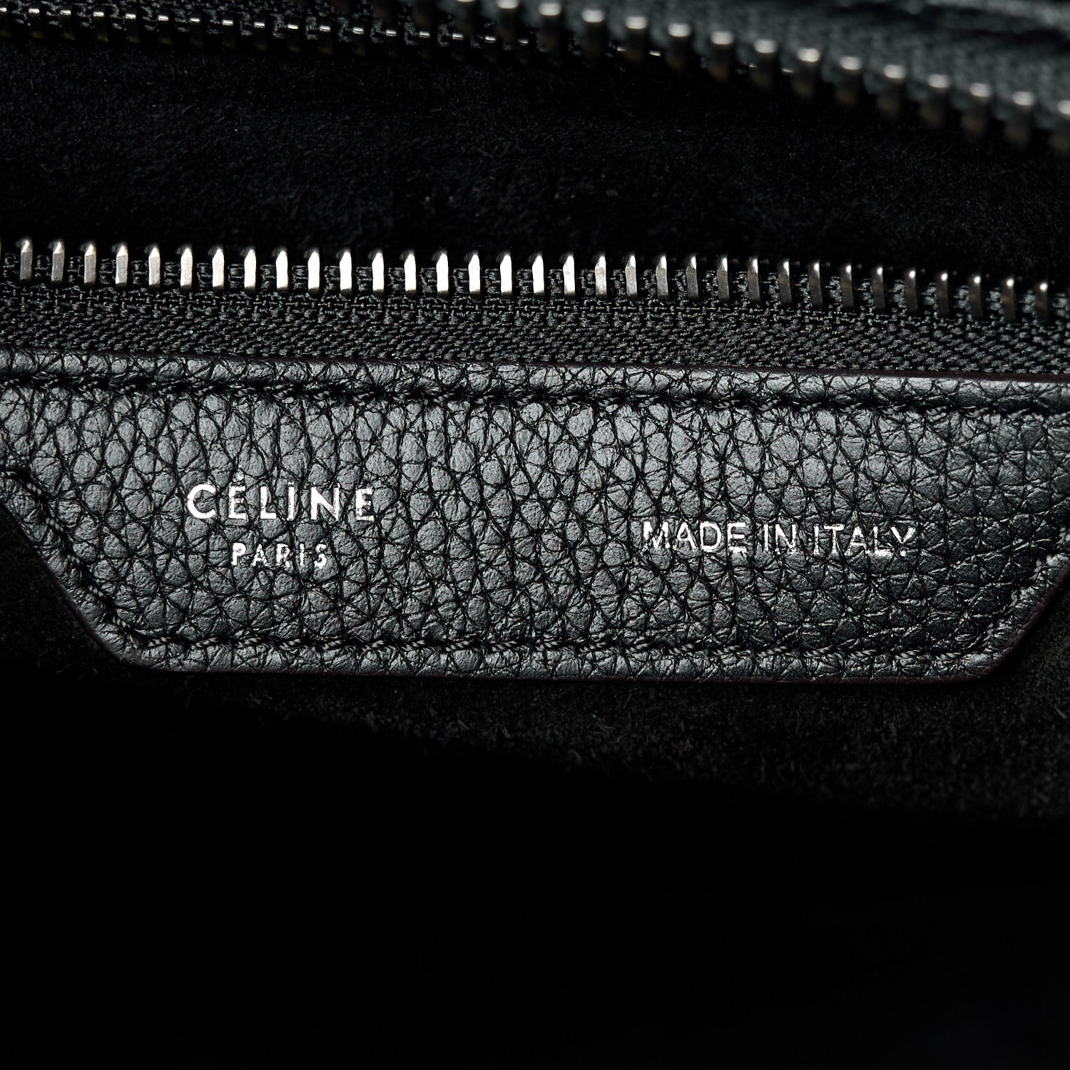 Celine Drummed Calfskin Micro Luggage Black 6 of 10
