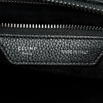 Celine Drummed Calfskin Micro Luggage Black 6 of 10
