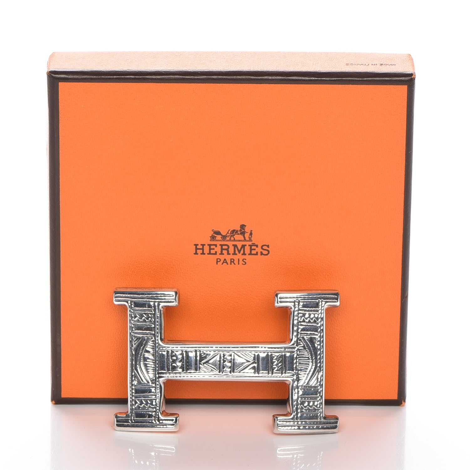 Hermes Sterling Silver Touareg 32mm H Belt Buckle 5 of 5