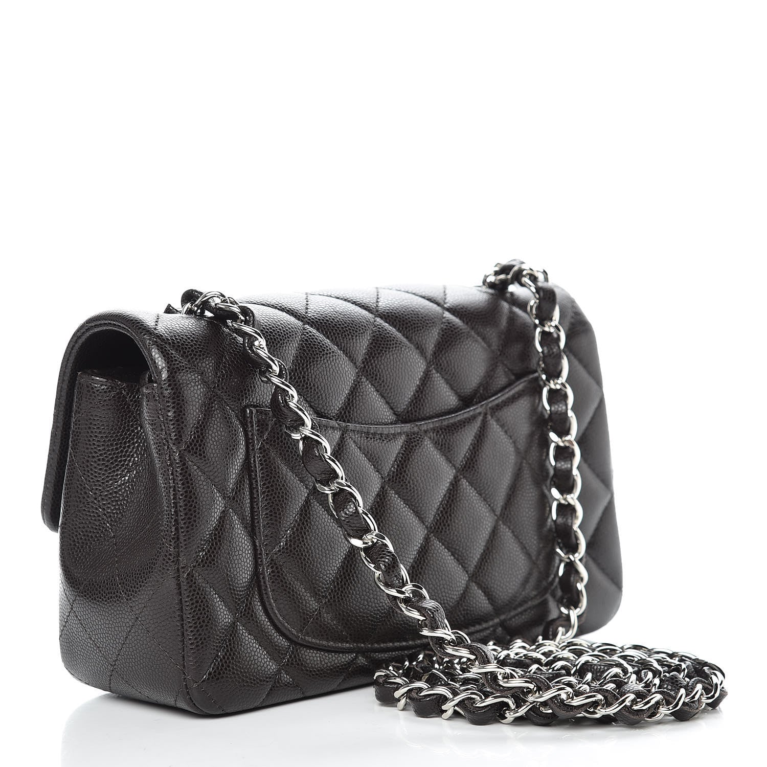 Chanel Caviar Quilted Mini Rectangular Flap Dark Brown 3 of 11