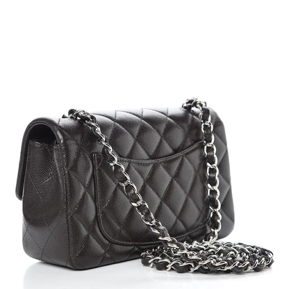 Chanel Caviar Quilted Mini Rectangular Flap Dark Brown 3 of 11