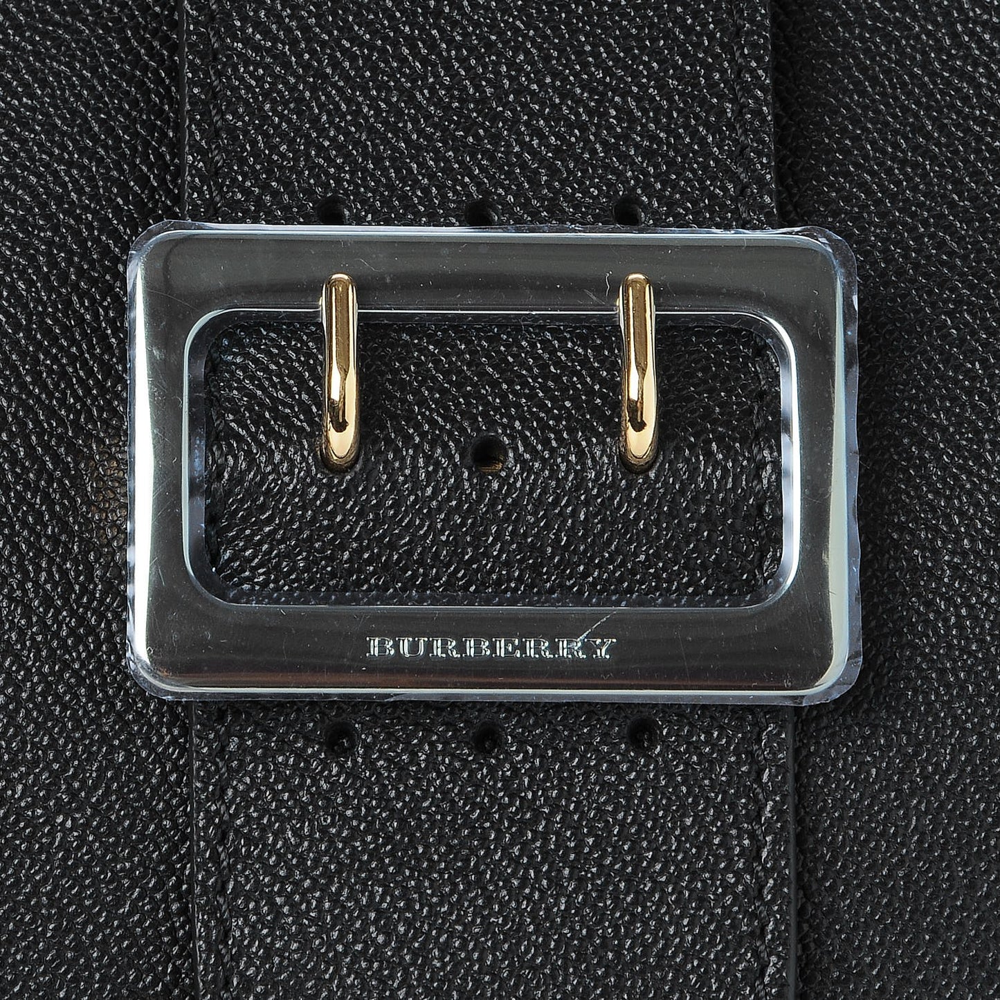 Soft Grain Calfskin Medium Buckle Tote Black