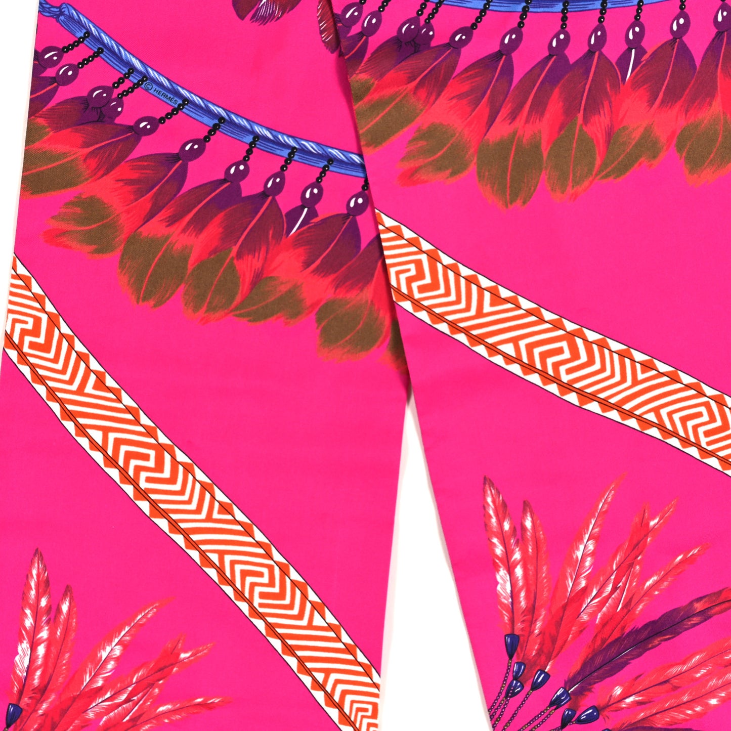 Silk Brazil Maxi Twilly Fuchsia