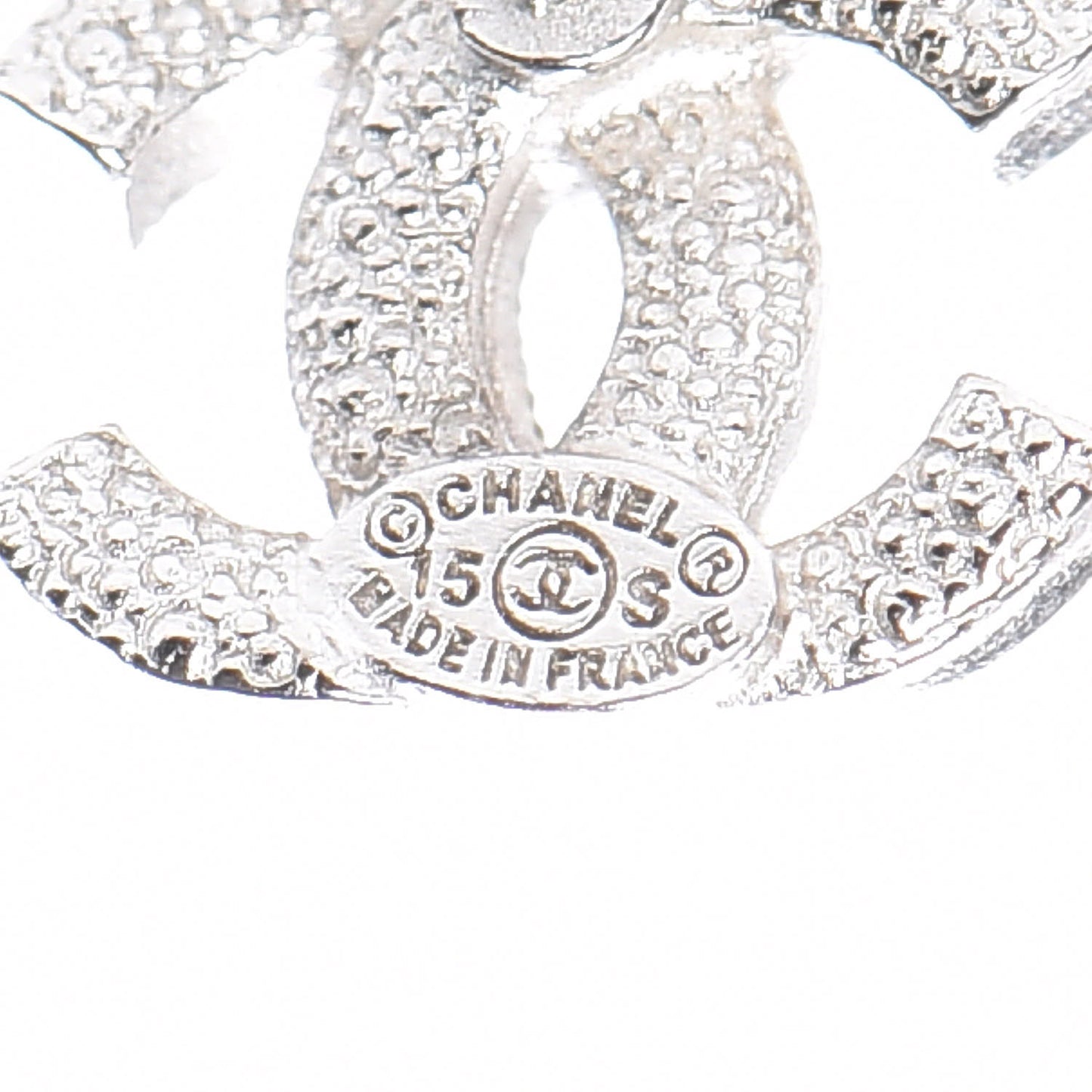 Crystal CC Earrings Silver