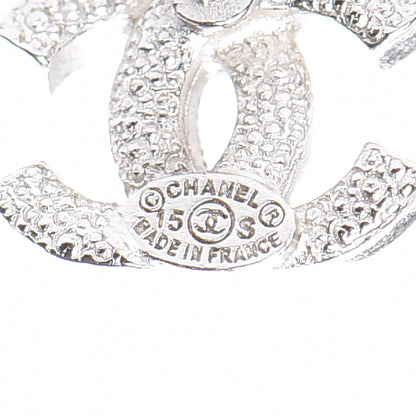 Chanel Crystal CC Earrings Silver 3 of 5