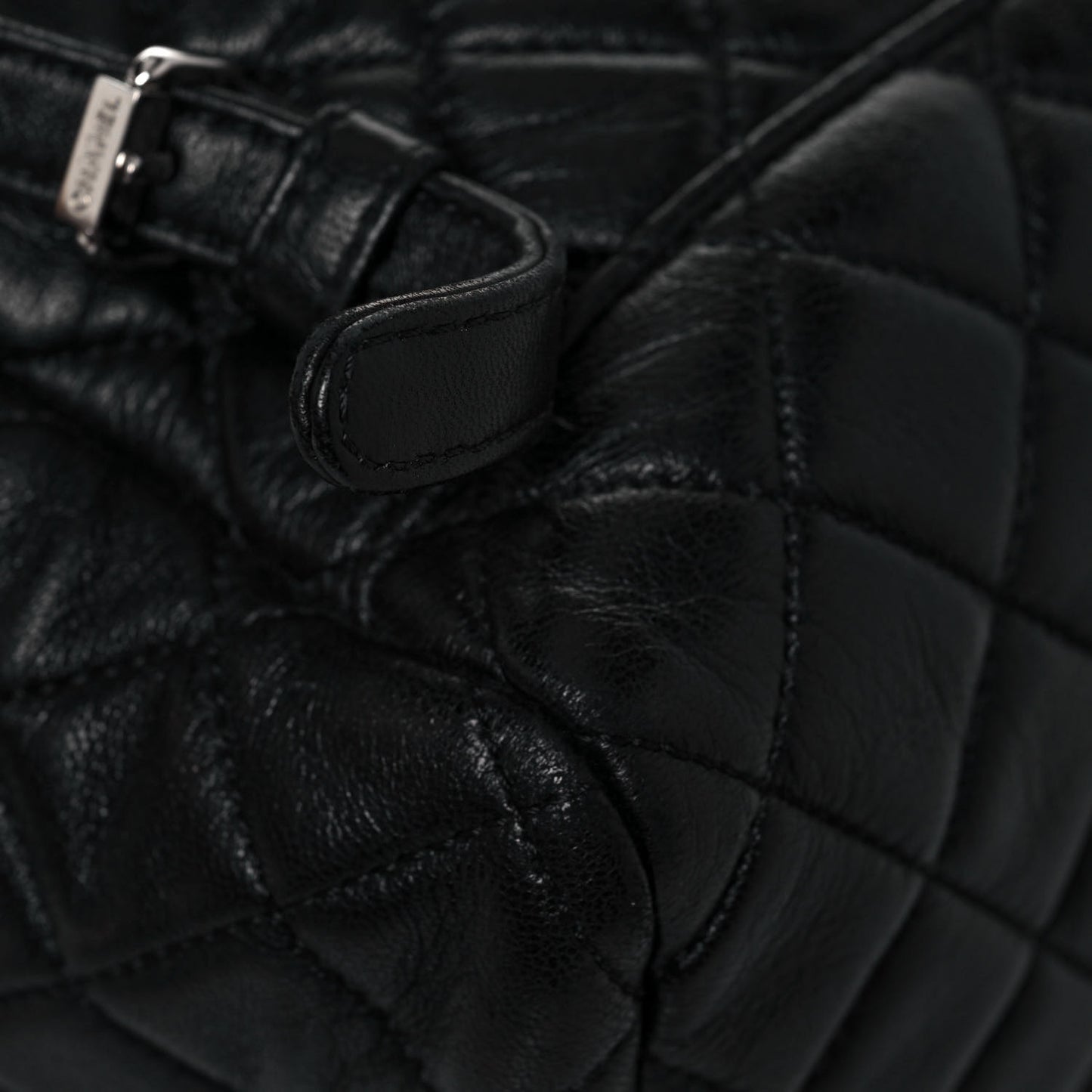 Calfskin Quilted Large Urban Spirit Backpack Black