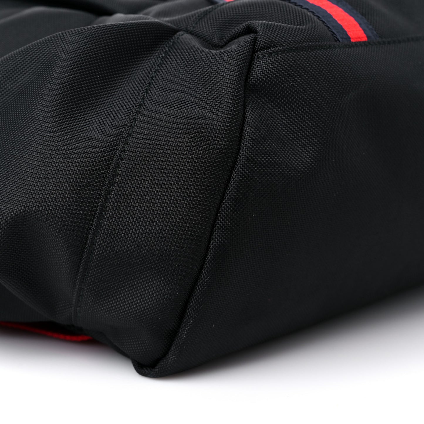 Techno Canvas Web Double Buckle Backpack Black