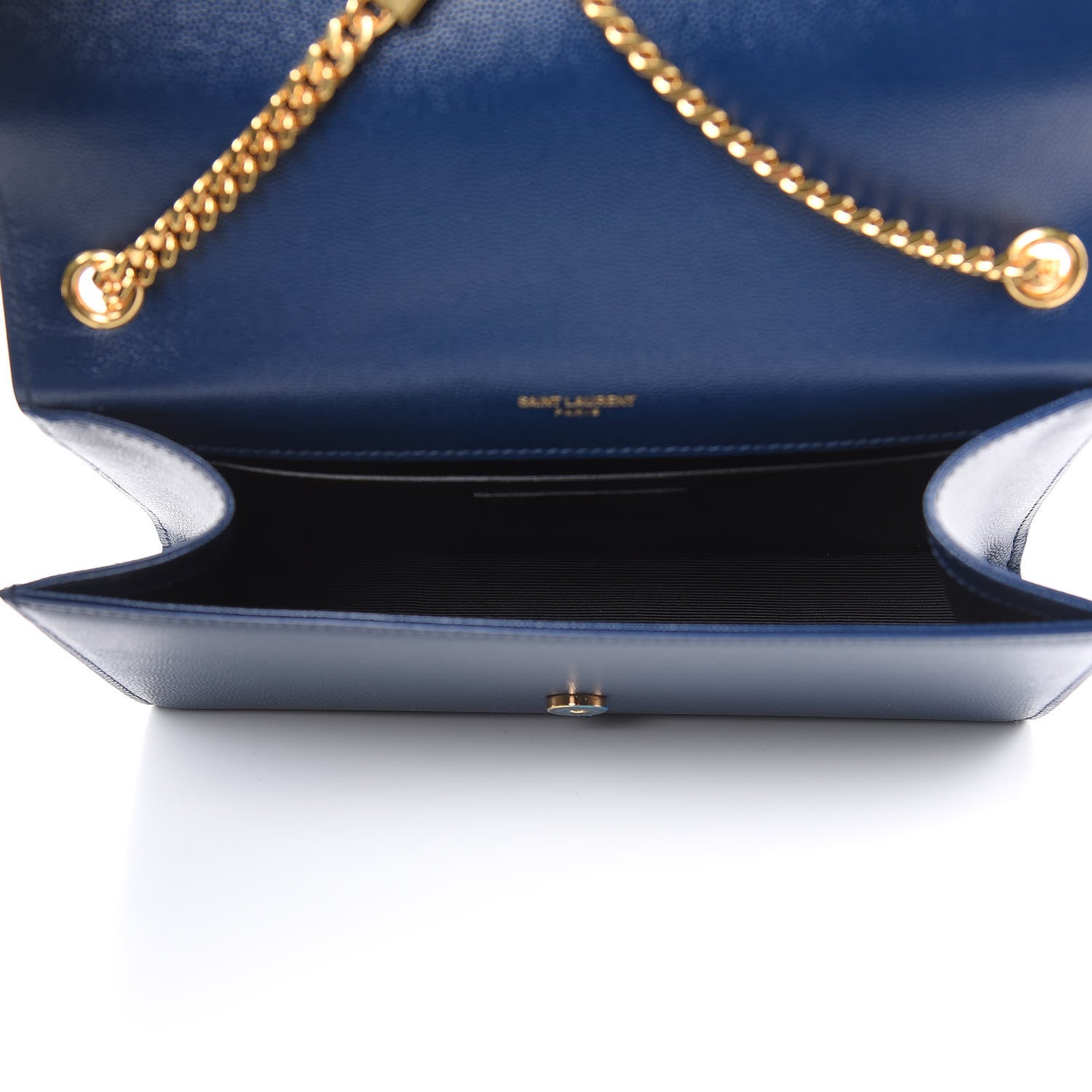 Saint Laurent Grain De Poudre Medium Classic Monogram Kate Satchel Denim Blue 5 of 10