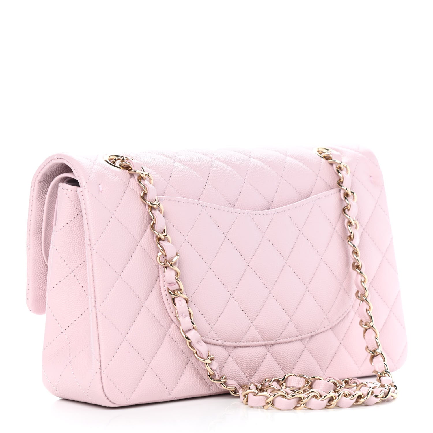 Chanel Caviar Quilted Medium Double Flap Light Pink 2 of 4